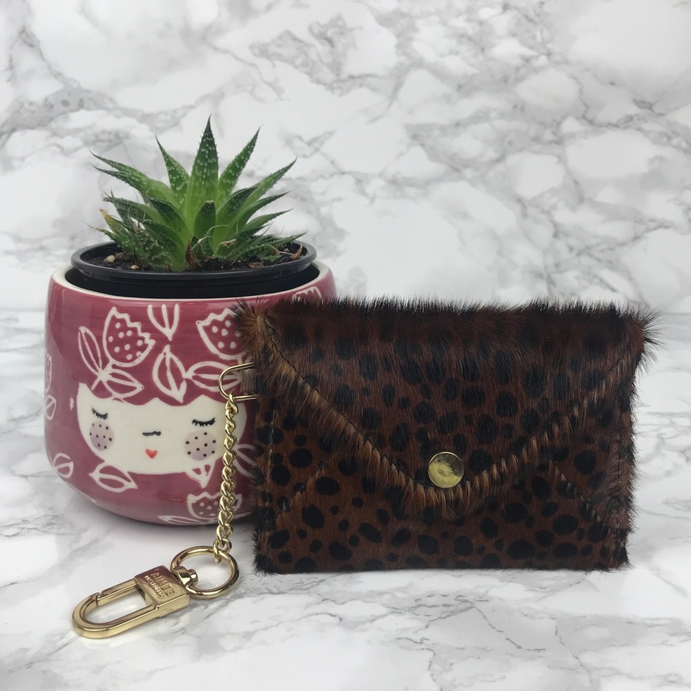 Aimee Kestenberg animal leopard print card holder